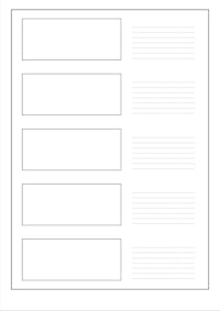 a blank sheet of paper with lines on it