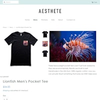 lion men's pocket tee