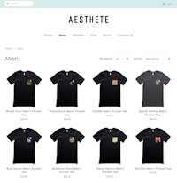 a screenshot of the homepage of the ashete t - shirt store